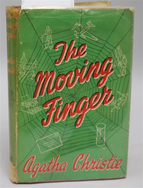 Christie, Agatha - The Moving Finger, 1st edition, in dj (some loss at head and foot of spine to dj) 8vo,